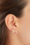 Heliophilia Silver Pendientes de Metal Dorados con Recubrimiento de Laca